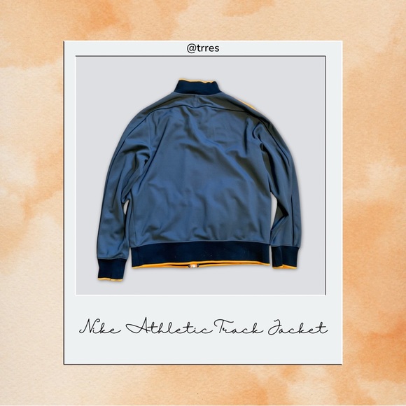 Men’s Nike Grey and Orange Athletic Track Jacket, Size Large - Picture 4 of 5